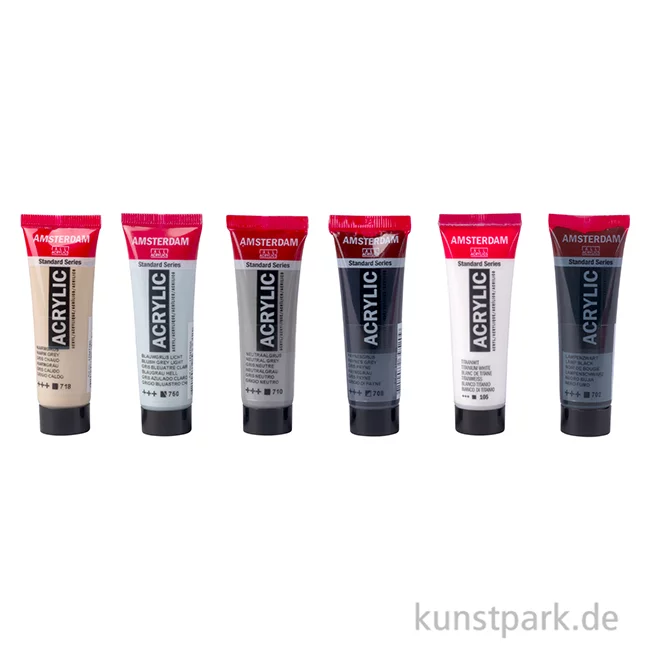 Artikelbild 2 des Artikels “Talens AMSTERDAM Acrylfarben Set mit 6 x 20 ml - Grautöne “